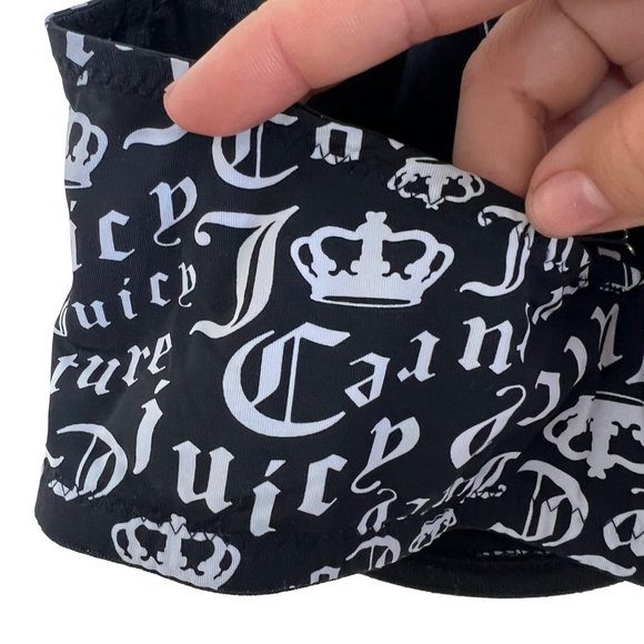 JUICY COUTURE Black Logo Demi Full Coverage Bra Size 42D - Picture 6 of 9